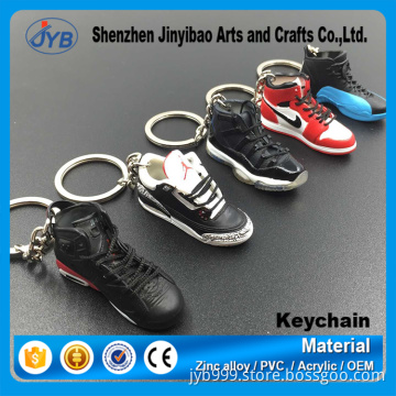 innovative design shoes key ring plastic 3d soft pvc keychain